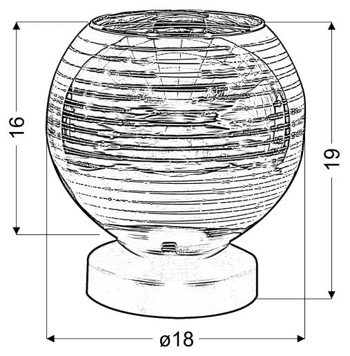 Lampa gabinetowa/stołowa/nocna TRIO 41-62864 czarny/chrom 1x60W E27