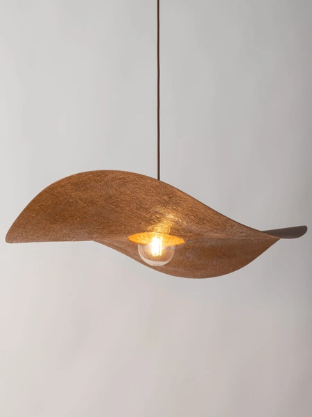 Designerska lampa wisząca KAPELLO L E27 60W śr. 76cm | brązowy