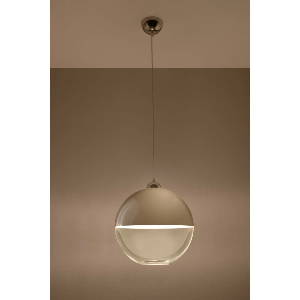 Nowoczesna lampa wisząca GINO SL.0271 chrom/szary 1xE27