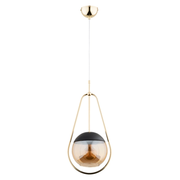 Lampa wisząca ALFA ELDORADO 200 CZARNO-ZŁOTA 1xE27 24cm | 61247