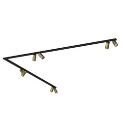 Punktowa lampa sufitowa MONO VIII dł. 2x200cm 8xGU10 | mosięzny 7757