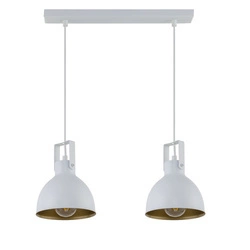 Stylowa lampa wisząca biura i domu MARS zwis 2 Biały złoty