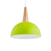 Lampa wisząca zwis ANJA drewno/zielony śr. 30cm