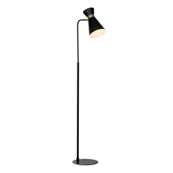 Lampa stojąca Brilliant Goldy 1x28W E27 Czarny Matowy/Złoty Metal