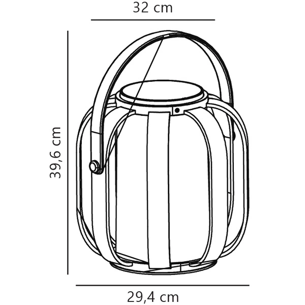 Lampa z przenośna na akumulator BOB Solar LED 2700K Biała ciepła Bambus | Naturalny