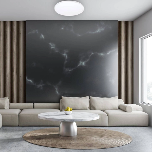 Plafon SIENA, ML263, biały/chrom, 72W LED, Ø550 mm + pilot