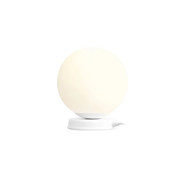 Aldex Lampka biurkowa BALL 1076B_M, 20 cm, biała, 1x60W E27