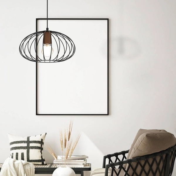 Lampa wisząca MERIDIANO, MLP7959, czarny/brązowy, 1x60W E27
