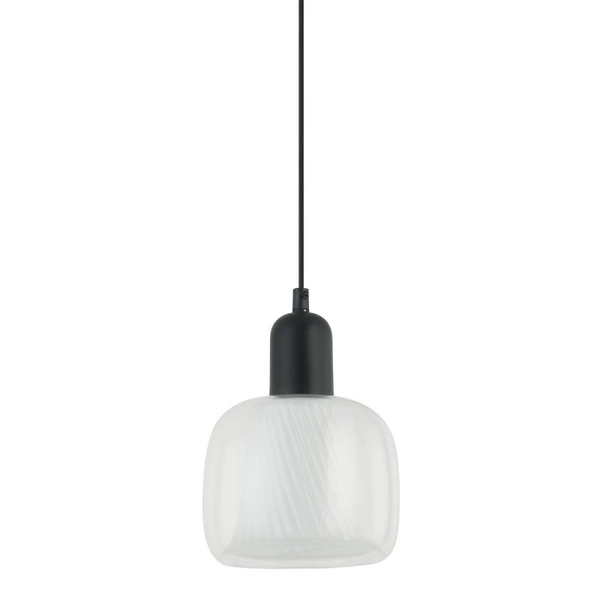 Lampa wisząca LAMEZIA dł. 20cm E27 | czarny