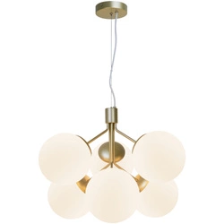 Lampa wisząca IVONA E27 28W Szkło | Mosiądz
