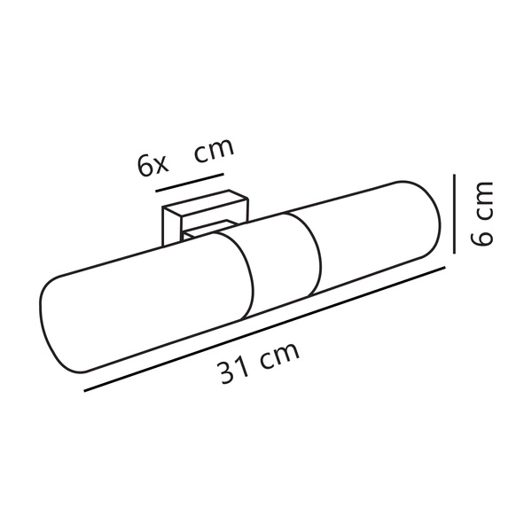 Kinkiet TANG E14 25W Szkło | Chrom