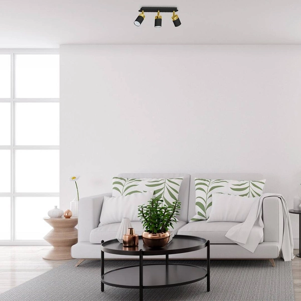 Lampa sufitowa JOKER, MLP6125, czarny/złoty, 3x8W GU10