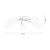 Lampa sufitowa Santa 5xE27 Max.60W Drewno brzozowe/Chromowany metal/Białe szkło 8552560