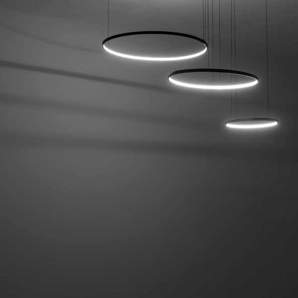 Lampa wisząca CIRCOLO LED szer. 125cm 45W barwa ciepła 3000K | czarny 10817