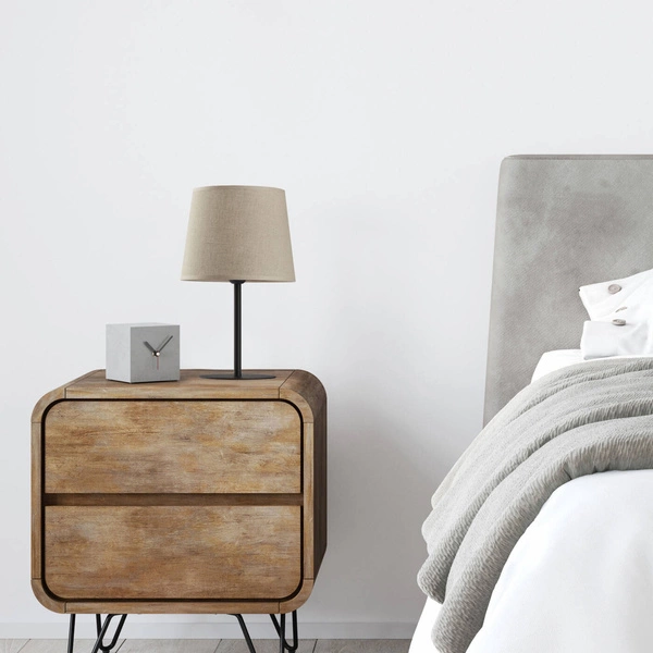 Stylowa lampka nocna CHICAGO E27 60W dł. 25cm | beżowy 5150