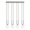 Lampa wisząca Emibig GLAM 4 Czarny/OPAL 1112/4