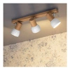 Svenda Lampa Sufitowa 3xE27 Max.60W Dąb Olejowany/Chrom/Biały 2224374