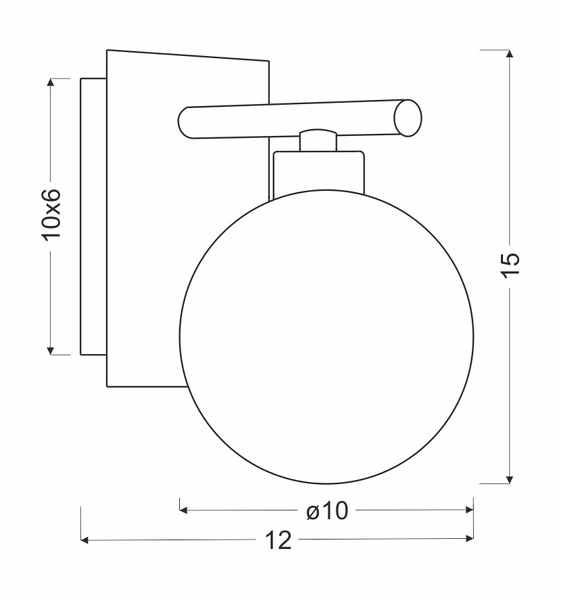 Kinkiet RAISA, 21-01375, chrom/biały, 1x40W G9