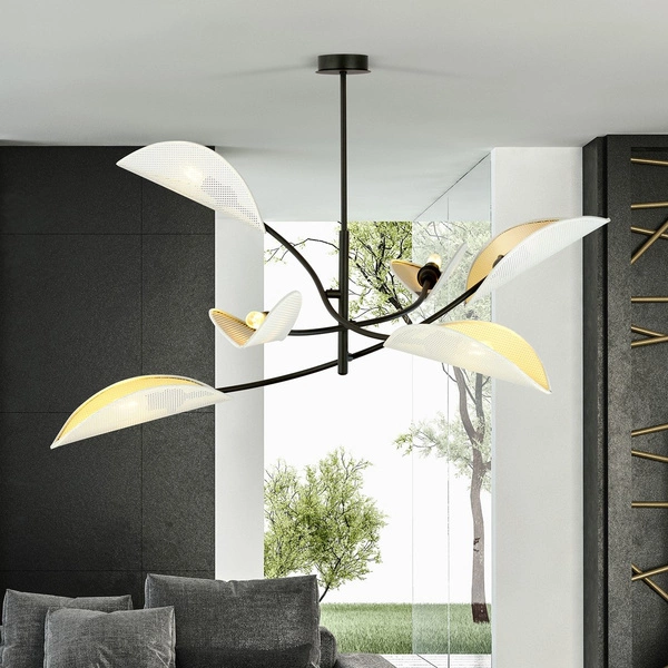 Lampa sufitowa Emibig LOTUS 6 Biały/GOLD 1107/6