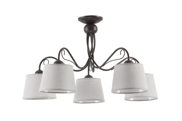 Klasyczna Lampa sufitowa KAMELIA wys. 46cm 5xE27 15W IP20 | Venge