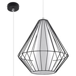 Lampa Wisząca DEMI Czarna Stal, E27 60W, SL.0298