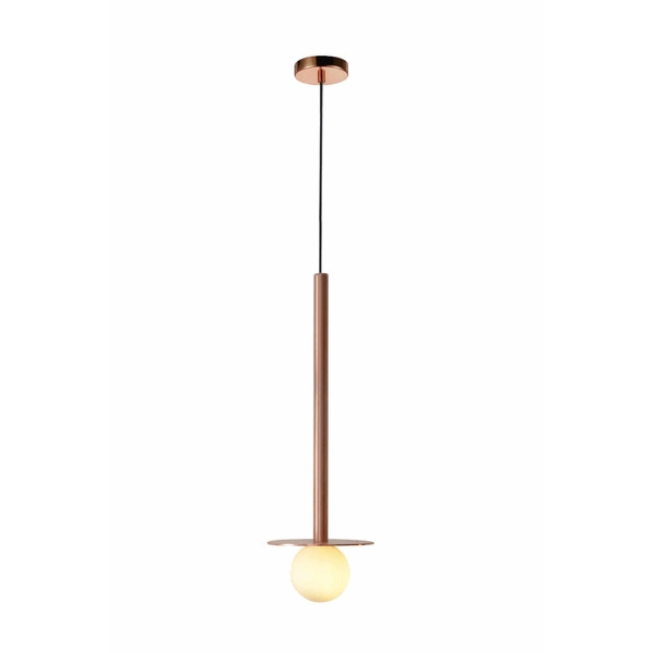 Lampa wisząca BOLITA, duża, różowe złoto, 1x5W G9