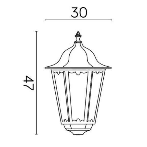 Klosz głowica lamp fi 35mm Retro Maxi K 1018 BD | czarny