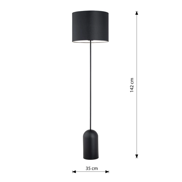Lampa podłogowa Emibig ASPEN LP1 Czarny/Biały 1322/LP1
