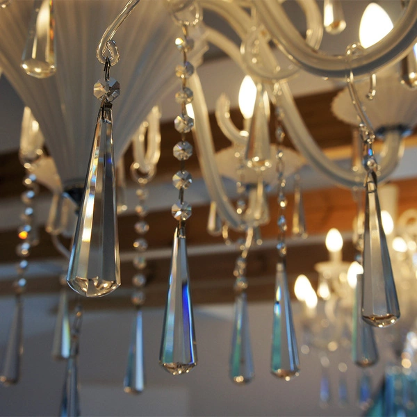 Rosano Żyrandol 12xE14 Max,40W Biały/Transparentny/Chrom 5193120