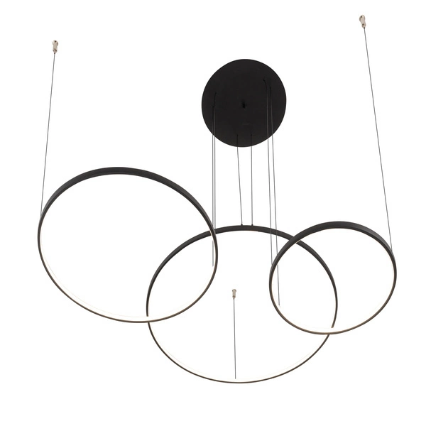 Lampa wisząca CIRCOLO LED szer. 125cm 45W barwa ciepła 3000K | czarny 10817