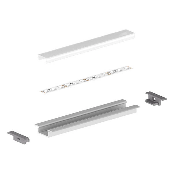 Profil LED P6-2 wpuszczany 100cm szer. 13mm | do osłonek C13 | srebrny