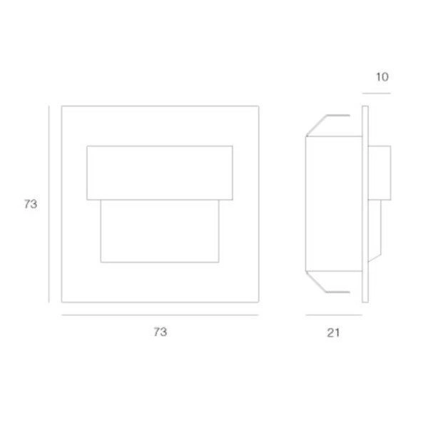 Oprawa schodowa TANGO BIAŁY MAT/ ciepła 3K 10V do puszki 60mm