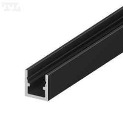Profil LED P4-4 MIKRO natynk 100cm szer. 7mm | do osłonek C21 | czarny