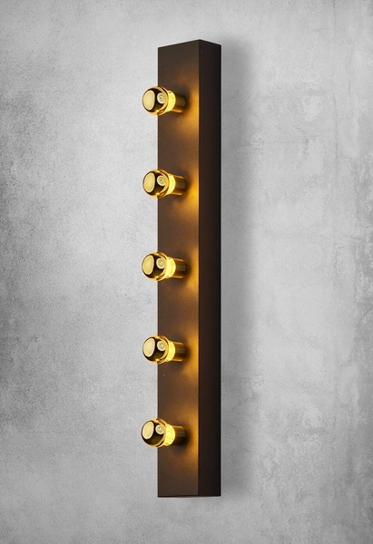 Kinkiet PHOENIX, czarny/złoty, 5x40W E14, MZ5020