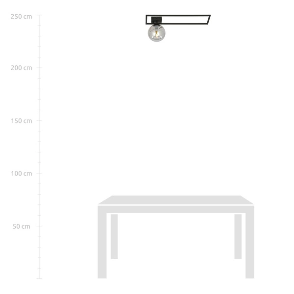 Lampa sufitowa Emibig IMAGO 1B Czarny/GRAFIT 1131/1B