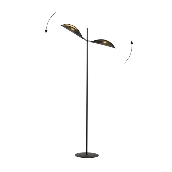 Lampa podłogowa Emibig VENE LP2 Czarny/GOLD 1158/LP2