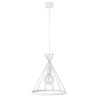Lampa wisząca NOWUM biała druciany stożek 31cm