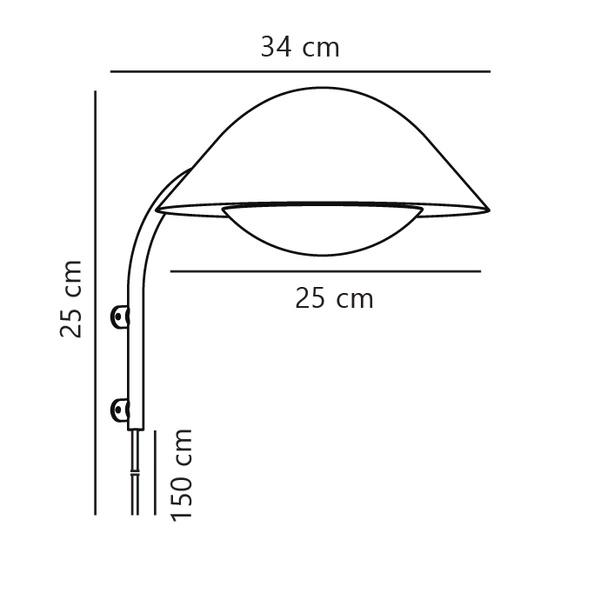 Kinkiet FREYA E14 40W Metal | Czarny