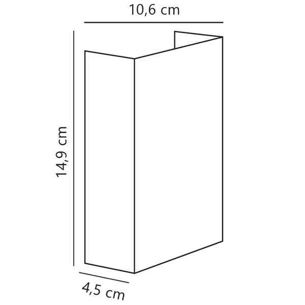 Kinkiet FOLD LED 3000K Biała ciepła Corten