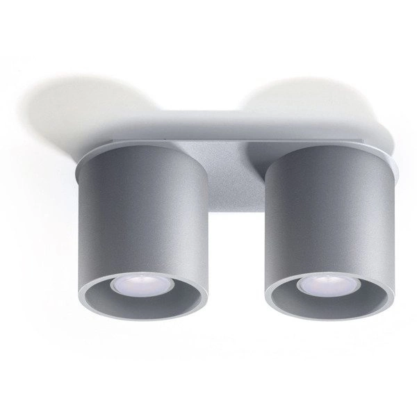 Lampa sufitowa Sollux Plafon ORBIS 1 aluminium szary 2x12W LED, SL.0055