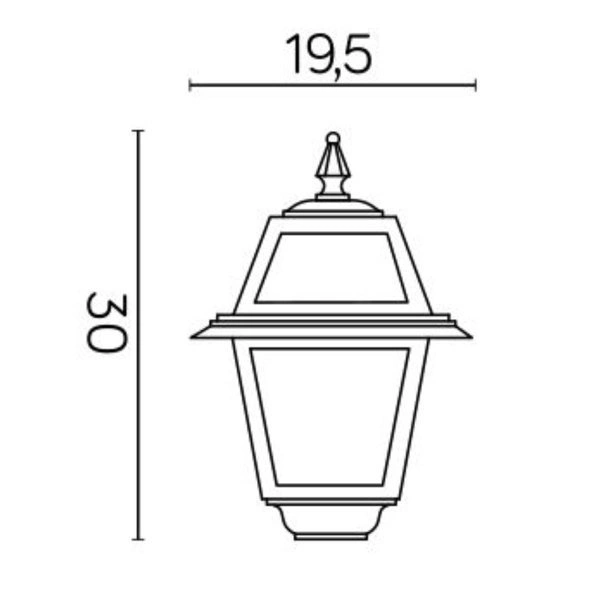 Klosz zewnętrzny ozdobny nasadowy Witraż K 1018 N | czarny