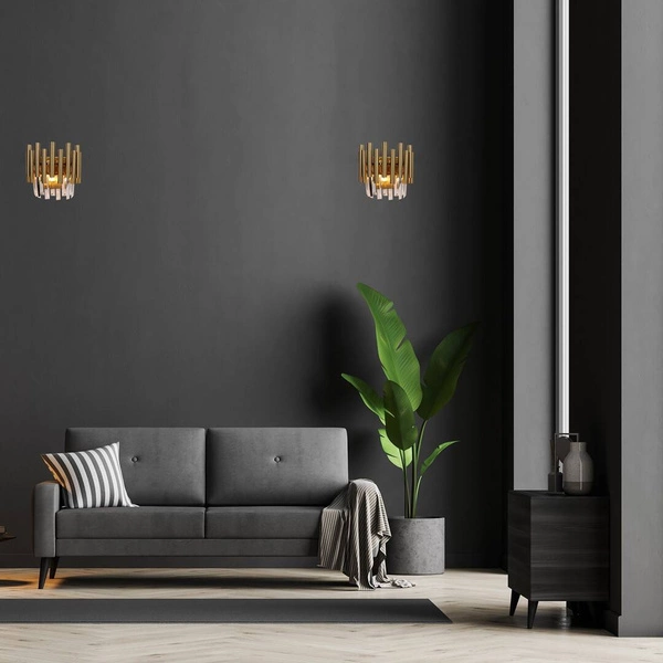 Kinkiet MADISON, złoty/transparentny, 2x40W E14, ML6937