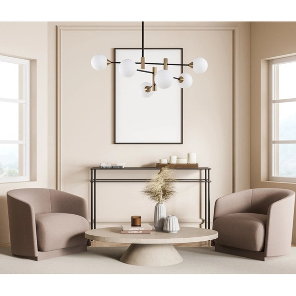 Lampa wisząca MARINO dł. 84cm 6xG9 | mosiądz