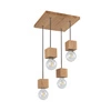 Trongo Square Lampa Wisząca 4xE27 Max.60W Dąb Olejowany/Antracyt/W Oplocie 7161474