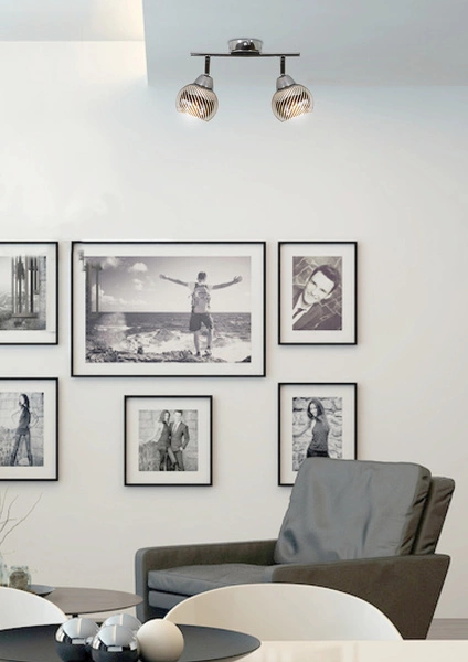 Lampa sufitowa/ścienna FORT listwa 92-62819 chrom 2xE14 LED