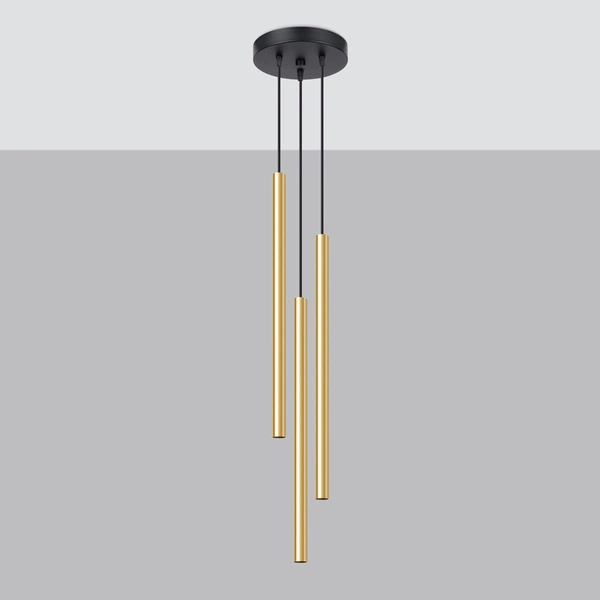 Lampa Wisząca PASTELO 3P złoty połysk