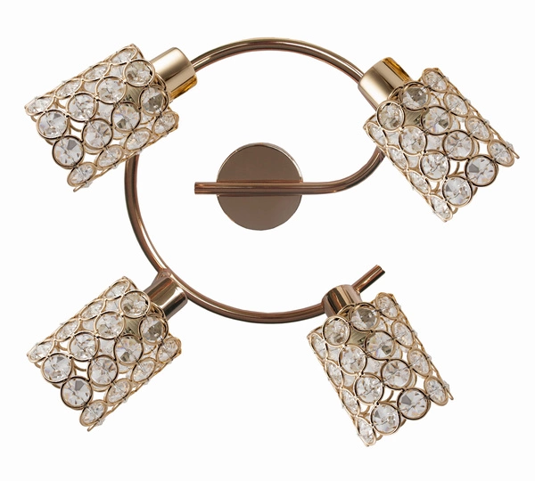 Lampa sufitowa YORK spirala 98-07230 mosiądz 3xG9