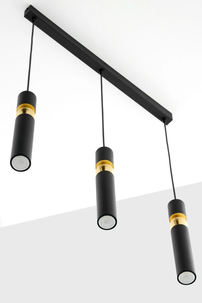 Nowoczesna Lampa wisząca ALAS wys. 120cm 3xG10 14W IP20 | Złoty