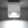 Plafon Sollux QUAD 1 Lampa sufitowa Aluminium biały 12W LED, SL.0027