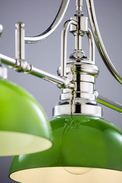 Klasyczna Lampa wisząca PLATINO wys. 170cm 3xE27 15W IP20 | nikiel błyszczący